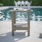 Flash Furniture Brown 2 Tier Adirondack Style Patio Side Table LE-HMP-1035-1517H-BR-GG - alternate 1